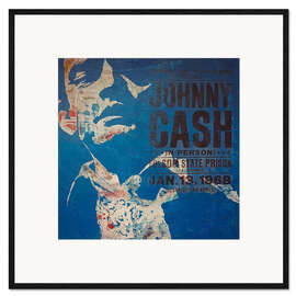 Framed art print Johnny Cash, 1968 - Paul Lovering