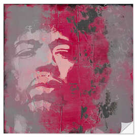 Naklejka na ścianę Jimi Hendrix