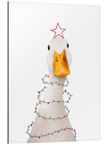 Aluminium print Christmas duck