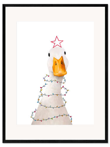 Impression artistique encadrée Christmas duck