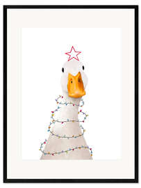 Impression artistique encadrée Christmas duck