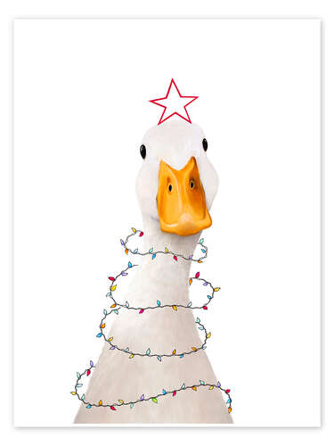 Póster Christmas duck