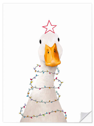 Sticker mural Christmas duck