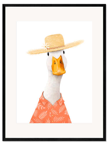 Stampa artistica con cornice Beach duck