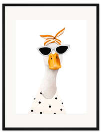 Gerahmter Kunstdruck Fashion-Ente