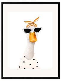 Impression artistique encadrée Fashionable duck