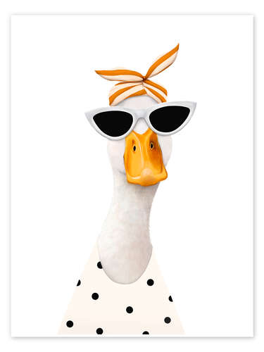 Poster Fashionable duck