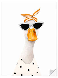 Adesivo murale Fashionable duck