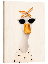 Trätavla Fashionable duck - Valeriya Korenkova