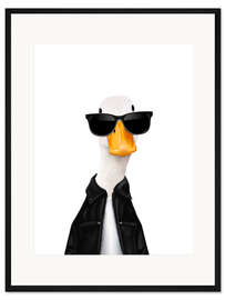 Gerahmter Kunstdruck Stilvolle Ente