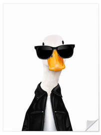 Naklejka na ścianę Stylish duck - Valeriya Korenkova
