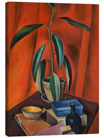 Tableau sur toile Still life with rubber tree, 1921 - Alexander Kanoldt