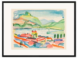 Impresión de arte enmarcada Mondsee, Austria - Oskar Laske