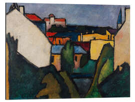 Tableau en aluminium Houses, 1910 - Alexander Kanoldt