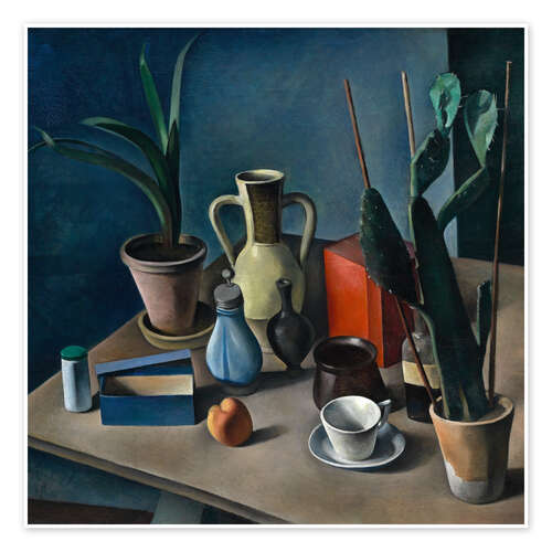 Poster Large Still Life with Jugs and Red Tea Caddy