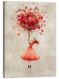 Canvas print Red Flower Bouquet - Annika Persson