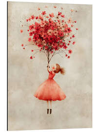 Magnettafel Roter Blumenstrauß