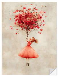 Sticker mural Red Flower Bouquet