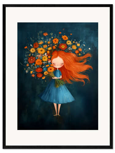 Impresión de arte enmarcada Dreaming of Flowers