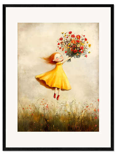 Plakat artystyczny premium w ramie Flowers in the Wind