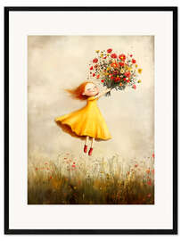 Plakat artystyczny premium w ramie Flowers in the Wind