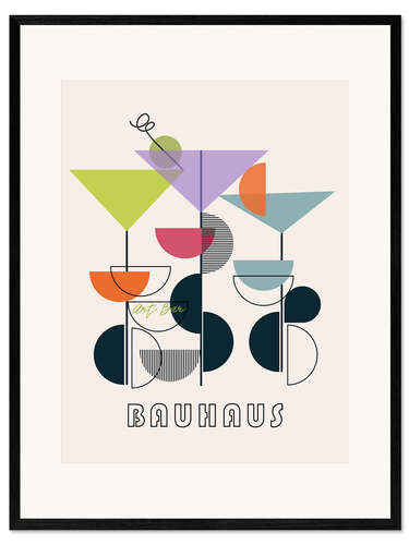Plakat artystyczny premium w ramie Bauhaus Bar