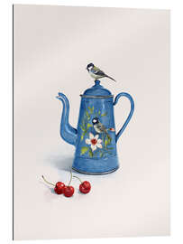 Gallery print Blue kettle with birds