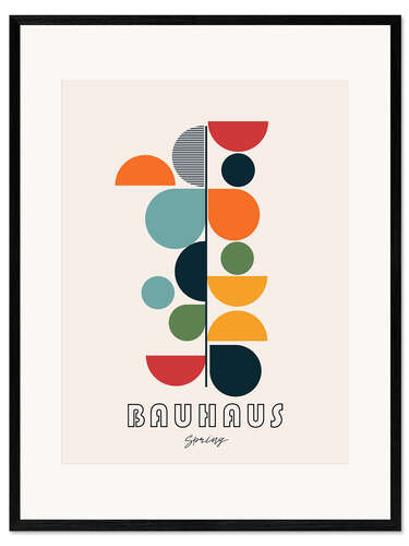 Plakat artystyczny premium w ramie Bauhaus Spring