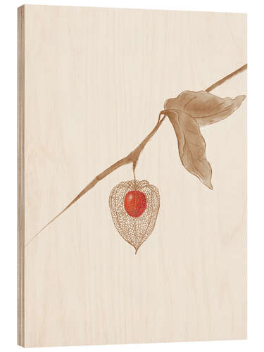Holzbild Erdkirsche