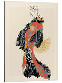 Tableau en aluminium Geisha - CatsAndDotz