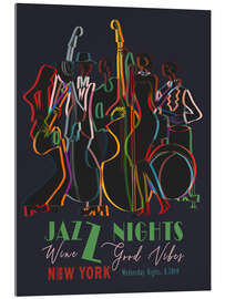 Cuadro de metacrilato Jazz Nights - CatsAndDotz