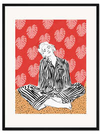 Gerahmter Kunstdruck Gelassenheit in Streifen