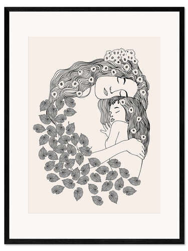 Plakat artystyczny premium w ramie Klimt, Mother and Daughter