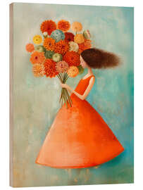 Wood print I can buy myself flowers - Annika Persson