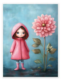 Wall print The Dahlia Girl - Annika Persson