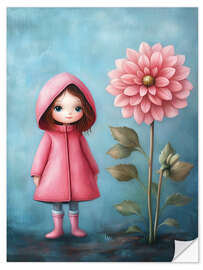 Wandsticker Das Dahlienmädchen - Annika Persson