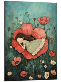 Magnettafel Schlafen im Mohn