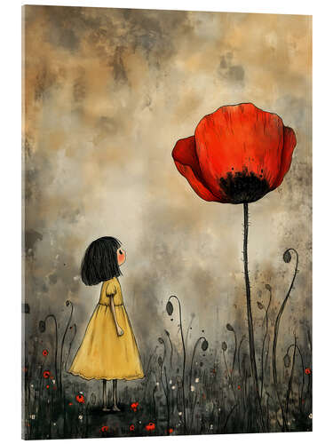 Cuadro de metacrilato The Girl and the Poppy