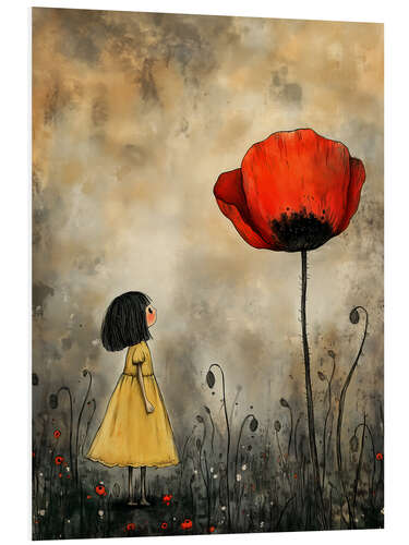 Quadro em PVC The Girl and the Poppy