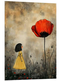 Quadro em PVC The Girl and the Poppy - Annika Persson