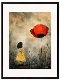 Impression artistique encadrée The Girl and the Poppy - Annika Persson