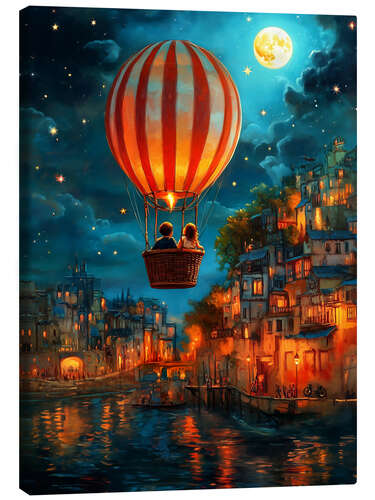 Quadro em tela Balloon Over Midnight