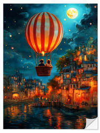 Sticker mural Balloon Over Midnight - Annika Persson