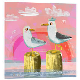 Quadro em acrílico Two Seagulls in Love II - Julia Reyelt