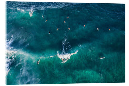 Akrylbillede Surfing in the Ocean, Australia