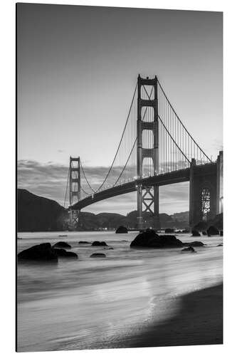 Aluminium print Golden Gate Bridge sunrise