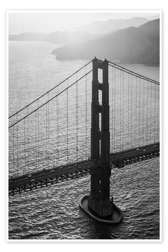 Poster Golden Gate Bridge and San Francisco Bay