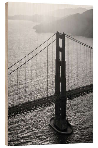 Quadro de madeira Golden Gate Bridge and San Francisco Bay