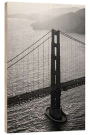 Quadro de madeira Golden Gate Bridge and San Francisco Bay