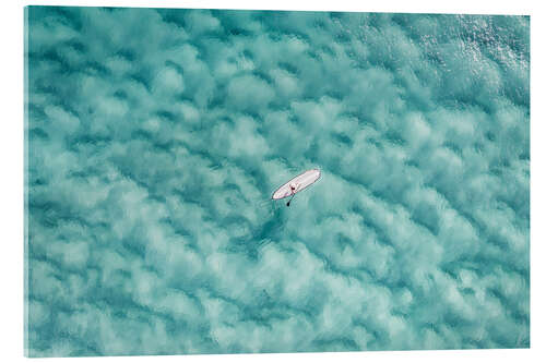 Acrylic print Paddleboarding in the ocean